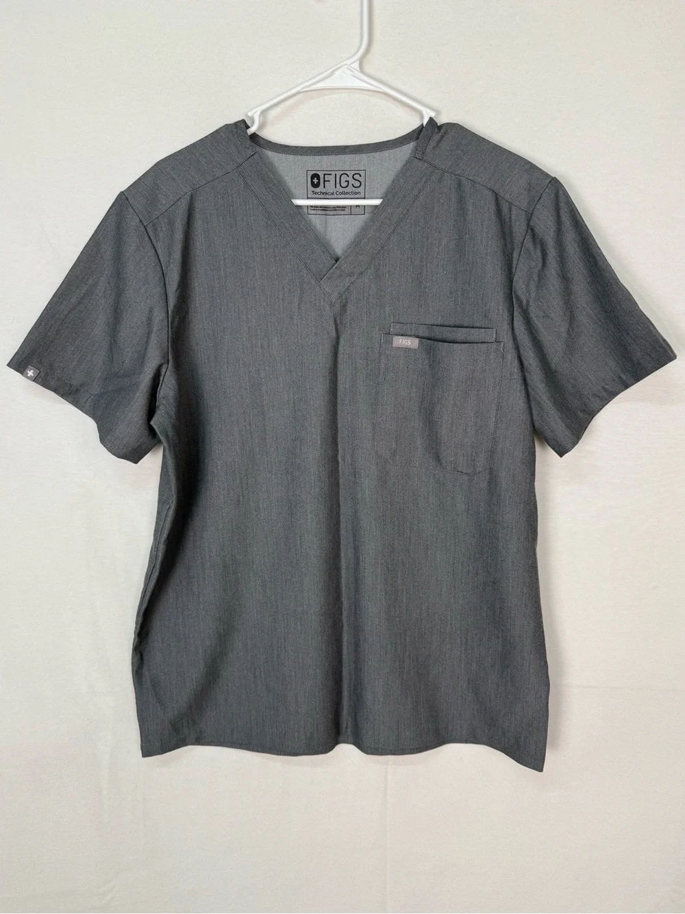 Figs Men's Gray Scrub Set Technical Collection Top and Pants